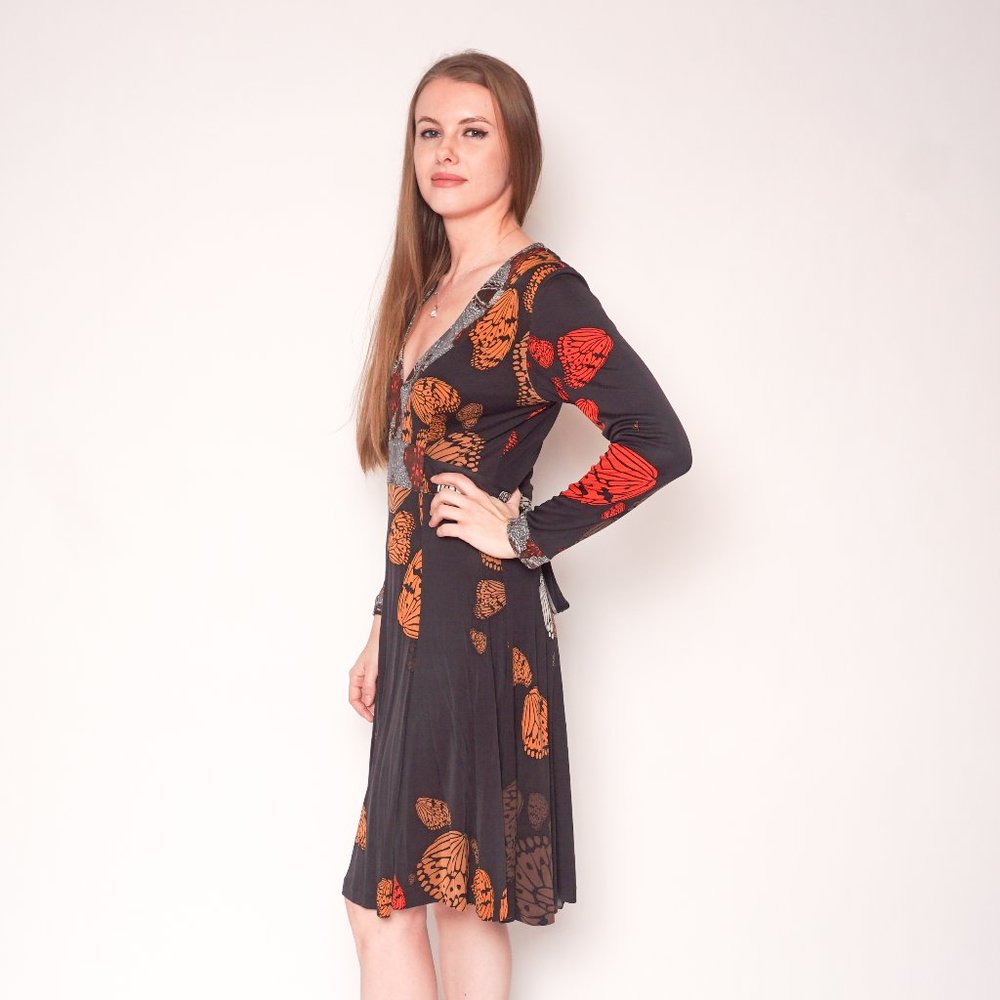 ISSA London Butterfly Wing Print Silk Dress - Picture 6 of 7